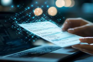 Foto: Dokument mit digitalem Effekt